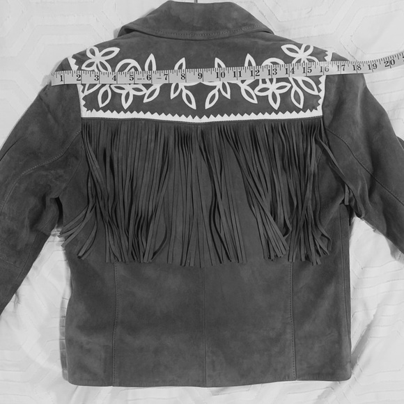 NWT Lucky Brand suede fringe moto jacket - Picture 5 of 6